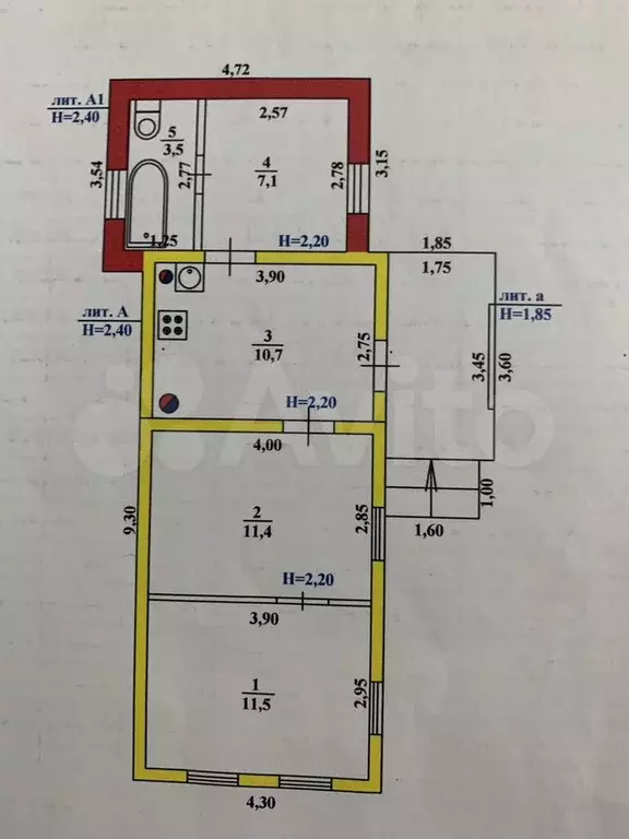 Дом 44,2 м на участке 4,8 сот. - Фото 0