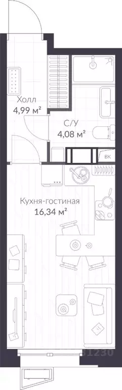 Студия Ленинградская область, Сертолово Всеволожский район, Верен Норт ... - Фото 0