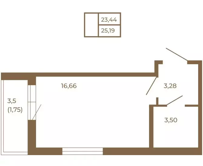Квартира-студия: Сертолово, ЖК Новая История (25.19 м) - Фото 2