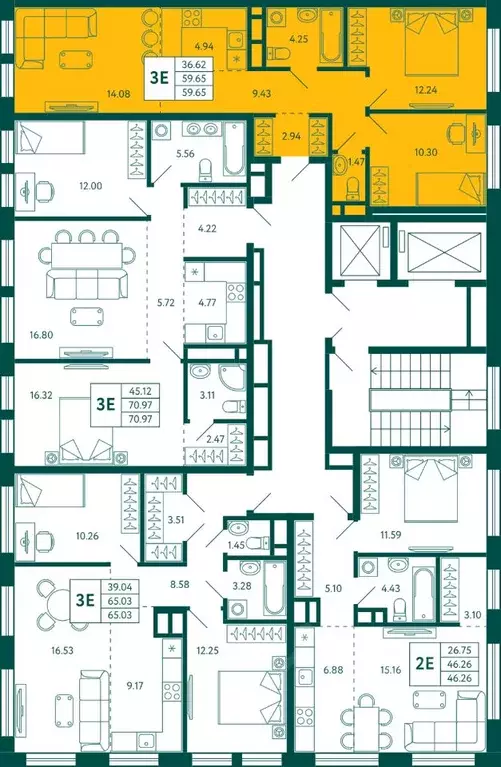 2-к кв. Башкортостан, Уфа Зеленая Роща жилрайон, Терле Парк жилой ... - Фото 2