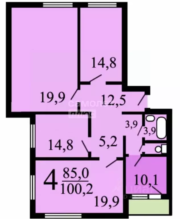 4-к кв. Москва ул. Богданова, 42 (105.0 м) - Фото 1