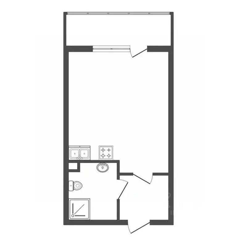 Студия Санкт-Петербург Яхтенная ул., 28 (28.6 м) - Фото 2