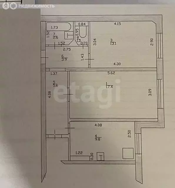 2-комнатная квартира: Казань, улица Гудованцева, 43к1 (50.7 м) - Фото 0