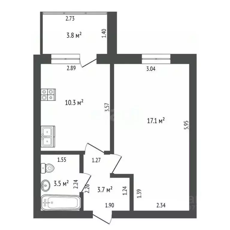 1-к кв. Саха (Якутия), Якутск Загородный кв-л, ул. Рихарда Зорге, 5к6 ... - Фото 2