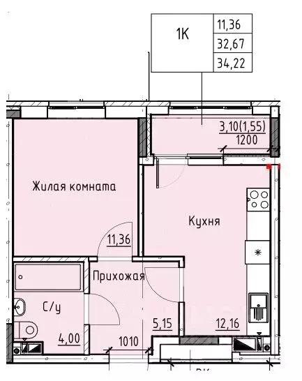 1-к кв. Ростовская область, Батайск ул. Талалихина (34.22 м) - Фото 0