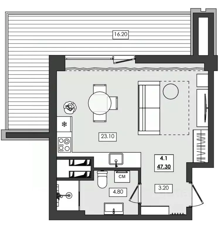1-к кв. Крым, Алушта ул. Сергеева-Ценского, 4В (47.3 м) - Фото 1