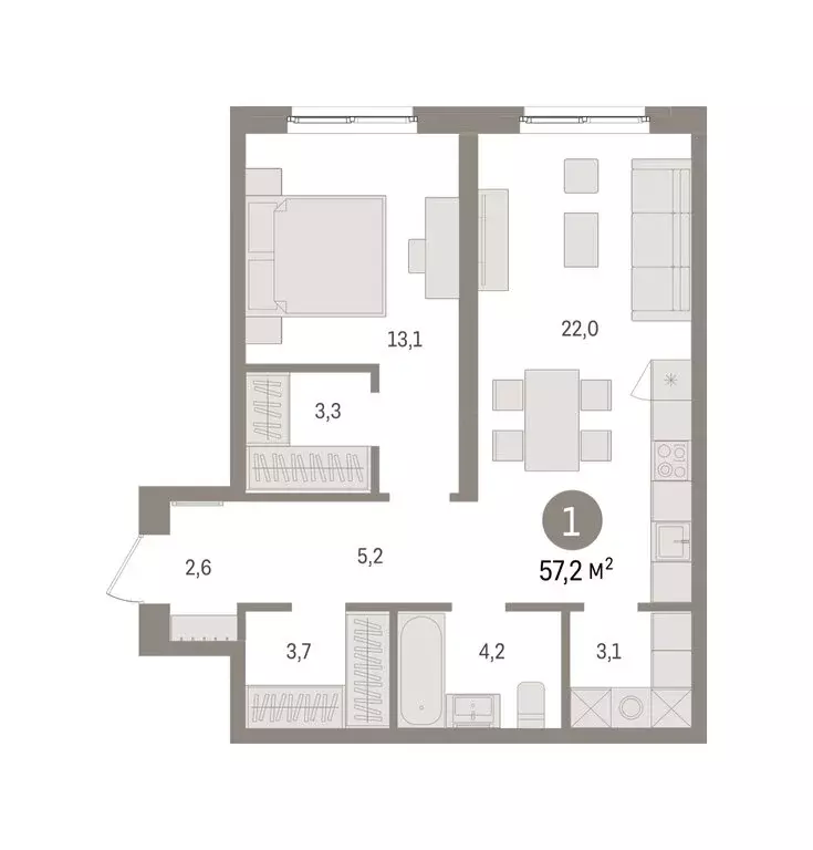 1-комнатная квартира: Екатеринбург, жилой район Юго-Западный, жилой ... - Фото 2