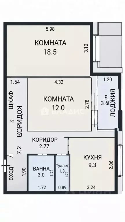 2-к кв. Башкортостан, Уфа ул. Евгения Столярова, 4 (55.8 м) - Фото 2