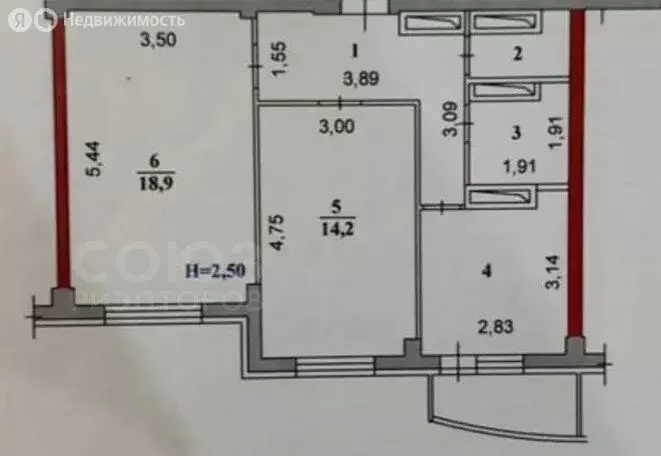 2-комнатная квартира: Волгоград, район Семь Ветров, улица 8-й ... - Фото 1