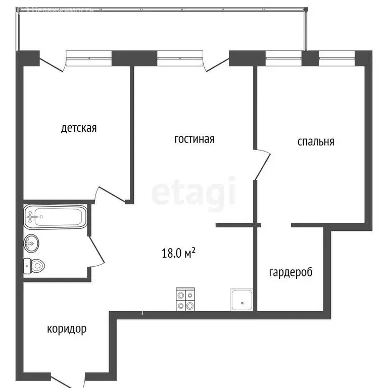 3-комнатная квартира: Челябинск, улица Героя России А.В. Яковлева, 5 ... - Фото 1