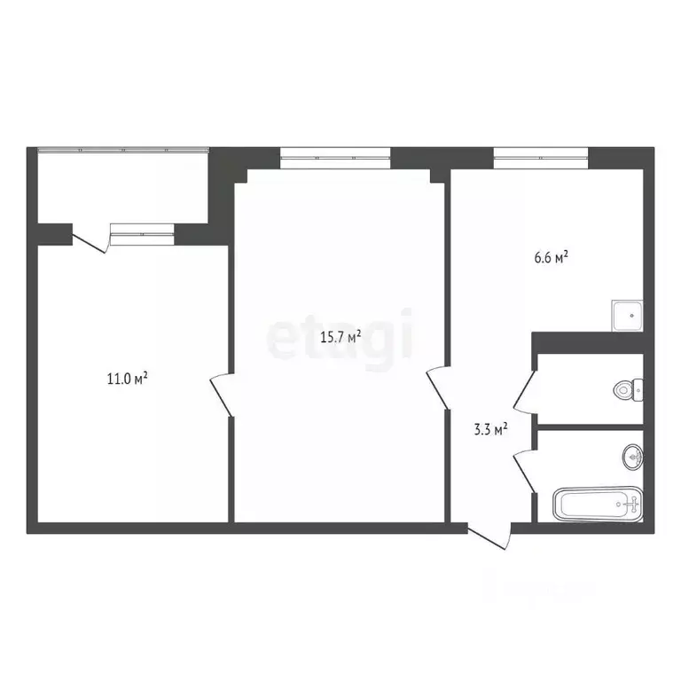2-к кв. Красноярский край, Красноярск ул. Конституции СССР, 9 (41.1 м) - Фото 0
