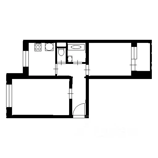 2-к кв. Воронежская область, Воронеж Тенистый мкр, ул. Чуйская, 7 ... - Фото 2
