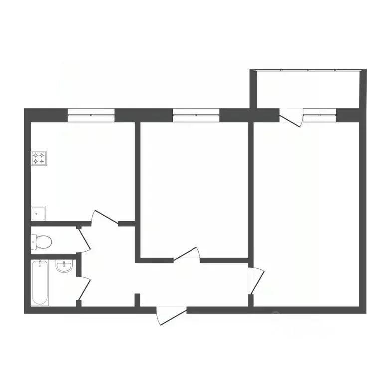 2-к кв. Тюменская область, Тюмень Заречный проезд, 2 (50.3 м) - Фото 2