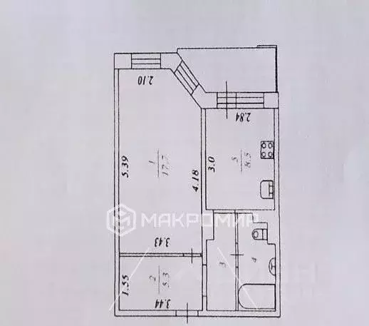 1-к кв. Ханты-Мансийский АО, Сургут Университетская ул., 25/2 (38.3 м) - Фото 1