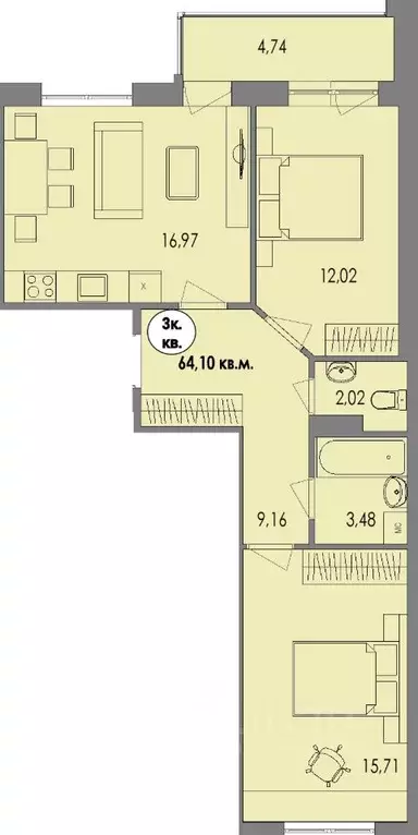 3-к кв. Карелия, Петрозаводск Перевалка-2 тер., Университетский ... - Фото 0