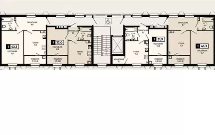 1-к кв. Ставропольский край, Кисловодск городской округ, пос. ... - Фото 2