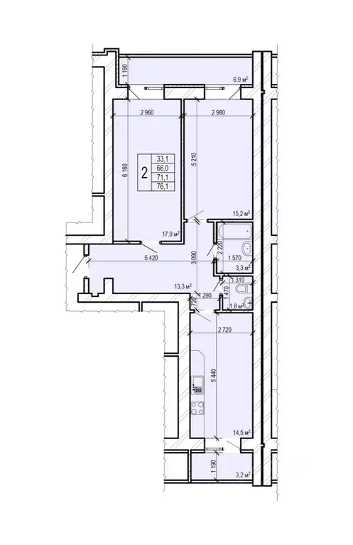 2-к кв. Саратовская область, Энгельс Новобазарная ул., 4 (76.1 м) - Фото 1