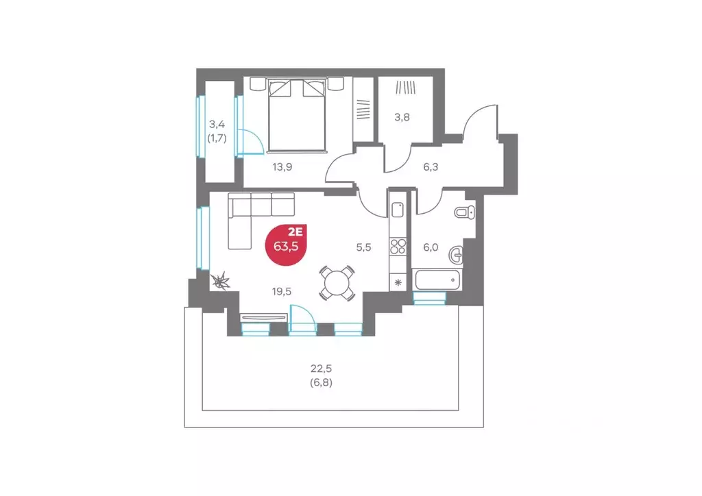 2-к кв. Пермский край, Пермь Советская ул., 16 (63.5 м) - Фото 0