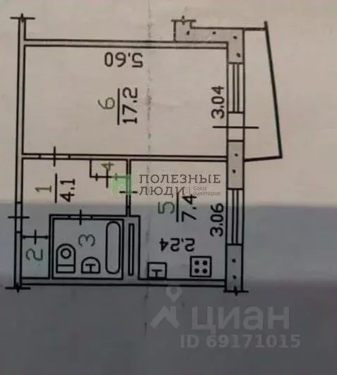 1-к кв. Орловская область, Орел ул. Максима Горького, 52 (33.1 м) - Фото 2