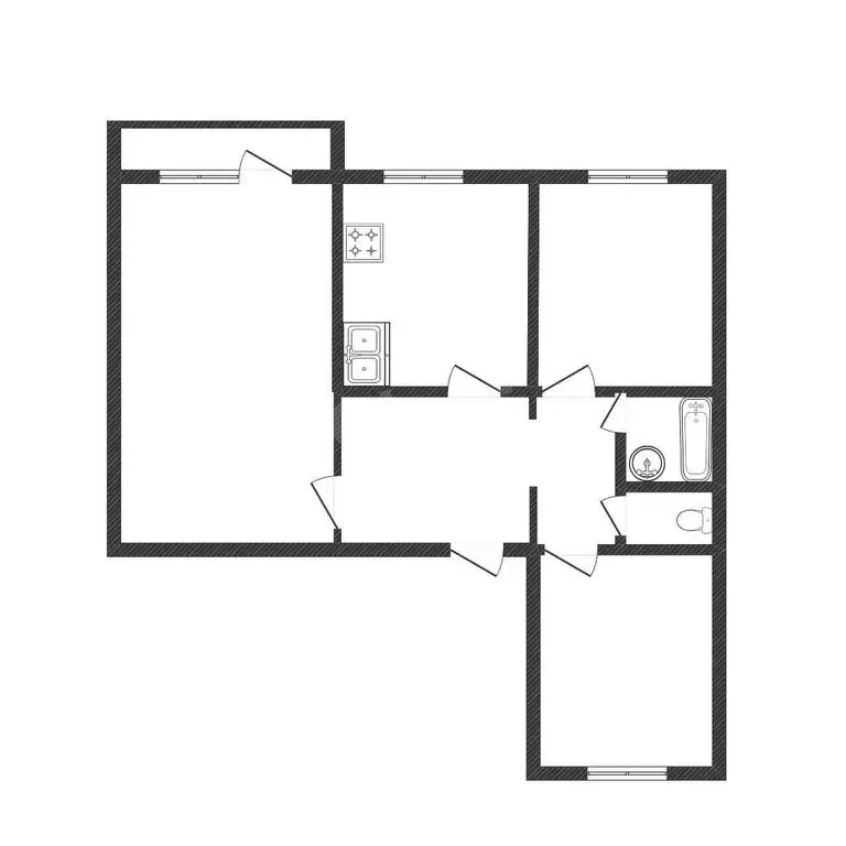 3-комнатная квартира: Кострома, Красноармейская улица, 56 (71 м) - Фото 1
