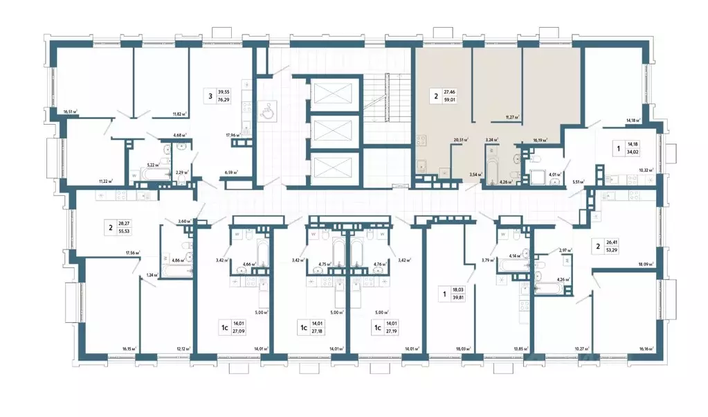 2-к кв. Башкортостан, Уфа 42-й кв-л,  (59.04 м) - Фото 2