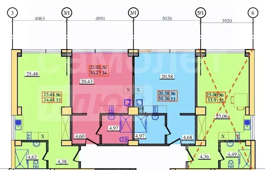 Студия Крым, Евпатория ул. Фрунзе, 20 (34.4 м) - Фото 2