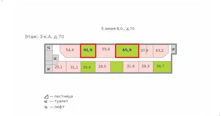 Офис в Санкт-Петербург 6-я Васильевского острова линия, 63 (108 м) - Фото 1