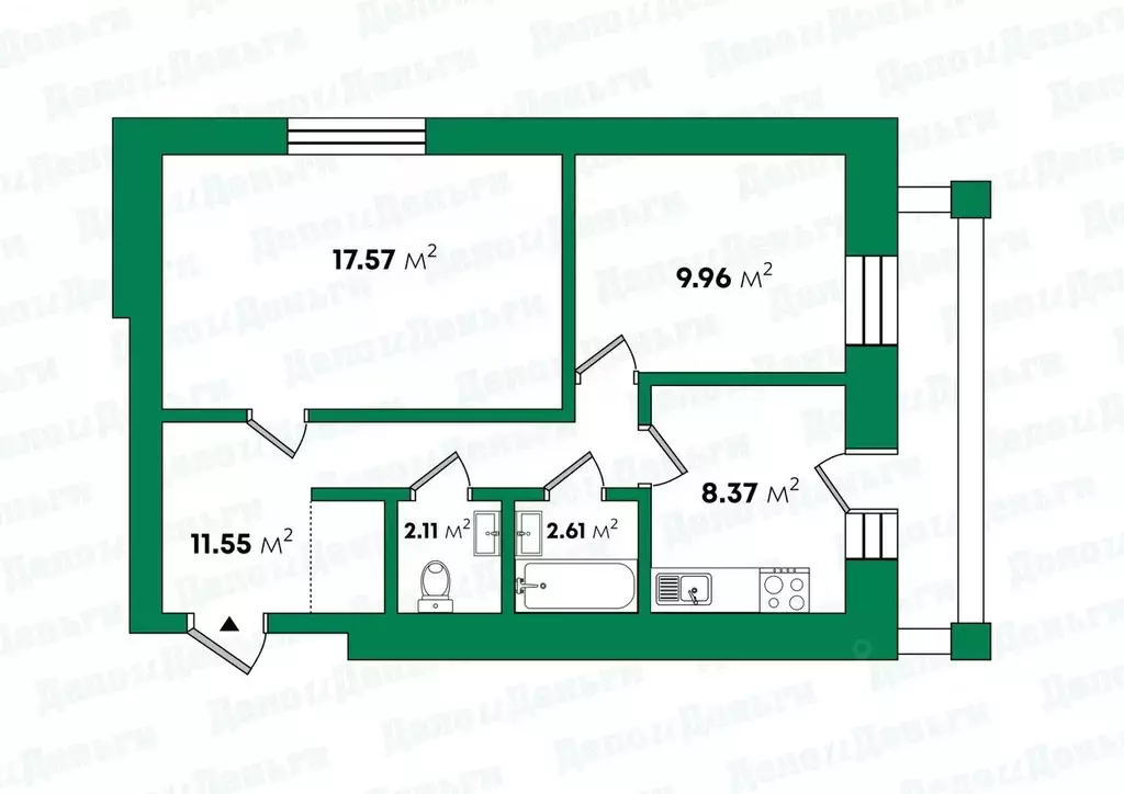 2-к кв. Кировская область, Киров ул. Мира, 29 (53.0 м) - Фото 1