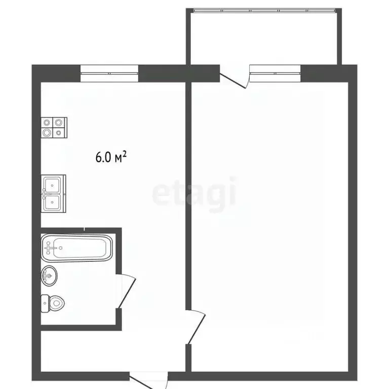 1-к кв. Вологодская область, Шексна рп, Шексна Северная мкр ул. Труда, ... - Фото 2