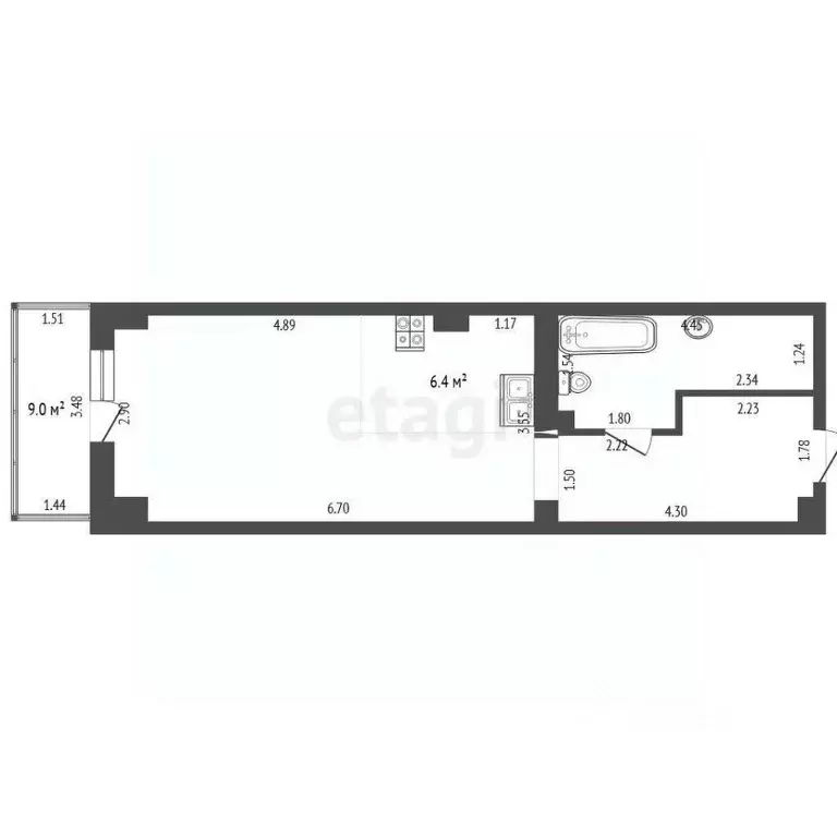 1-к кв. Ханты-Мансийский АО, Сургут тракт Югорский, 43 (40.9 м) - Фото 0