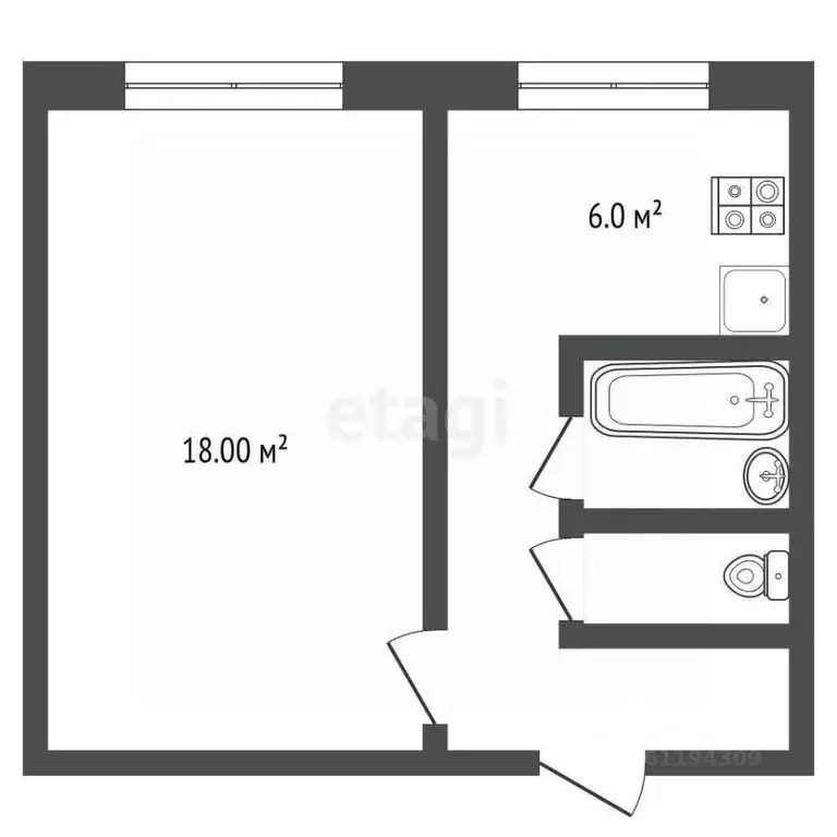 1-к кв. Мордовия, Лямбирский район, с. Александровка ул. Долганова, 3 ... - Фото 1