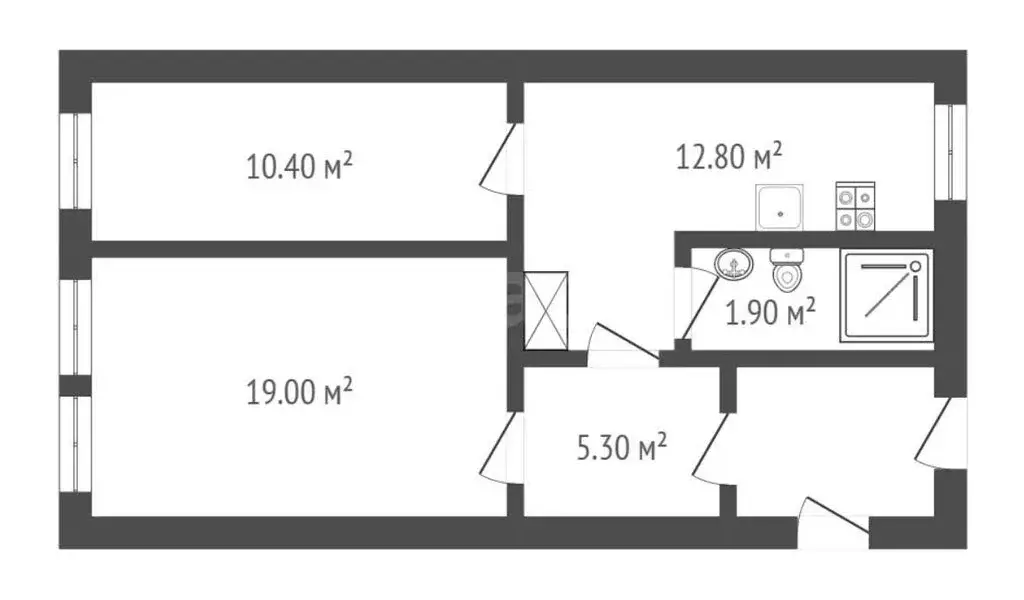 2-комнатная квартира: Борисоглебск, Советская улица, 37 (50.5 м) - Фото 1
