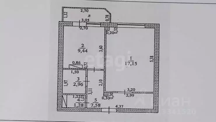 1-к кв. Ульяновская область, Ульяновск Самарская ул., 27 (38.4 м) - Фото 1
