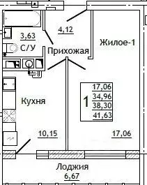1-к кв. Смоленская область, Смоленск ул. Крупской (41.63 м) - Фото 0