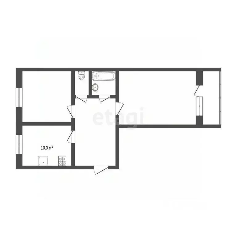 2-к кв. Тюменская область, Тюмень ул. Обдорская, 7 (50.6 м) - Фото 2