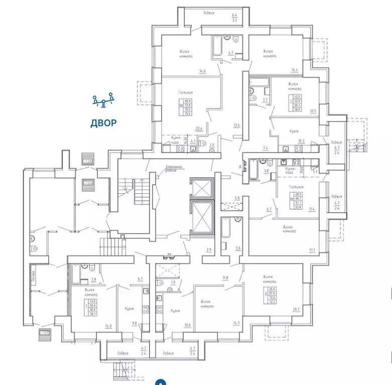 2-к кв. Кировская область, Киров ул. Капитана Дорофеева, 24 (53.4 м) - Фото 1