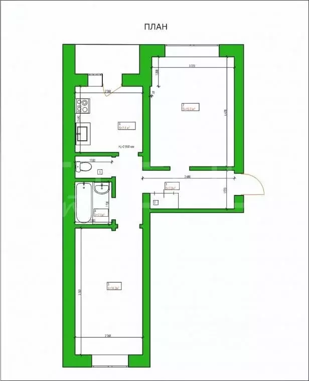 2-к кв. Амурская область, Благовещенск ул. Шимановского, 276 (48.7 м) - Фото 1