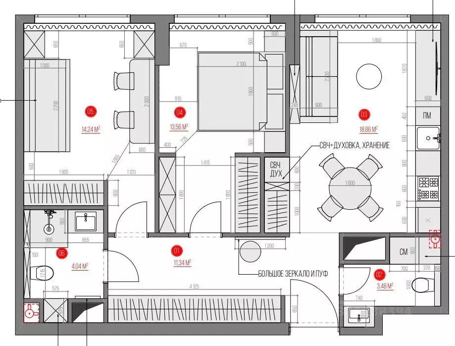 2-к кв. Москва Шелепихинская наб., 34к6 (68.0 м) - Фото 1