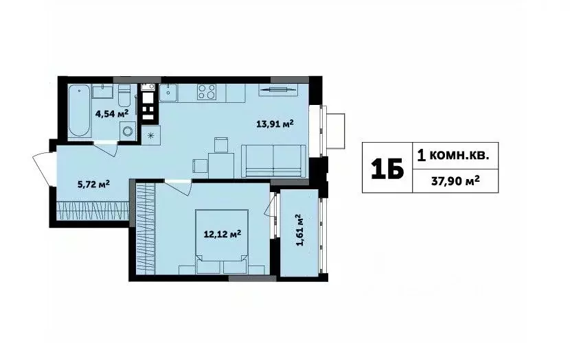 1-к кв. Удмуртия, Ижевск ул. Академика Павлова (37.9 м) - Фото 1