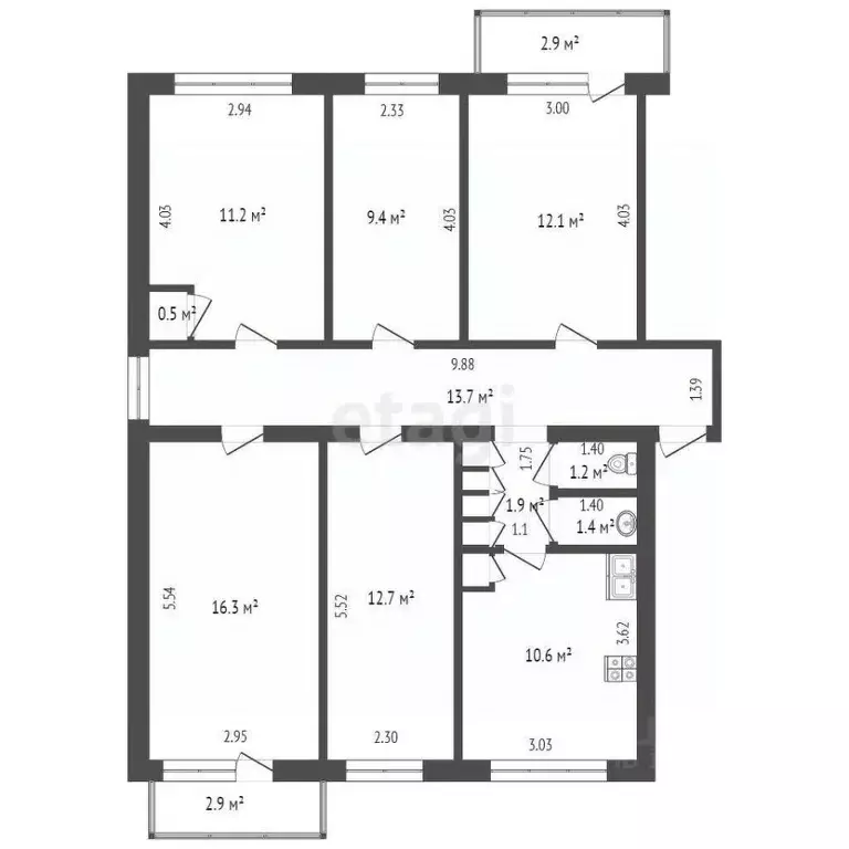 Комната Самарская область, Самара Московское ш., 18 (13.0 м) - Фото 1