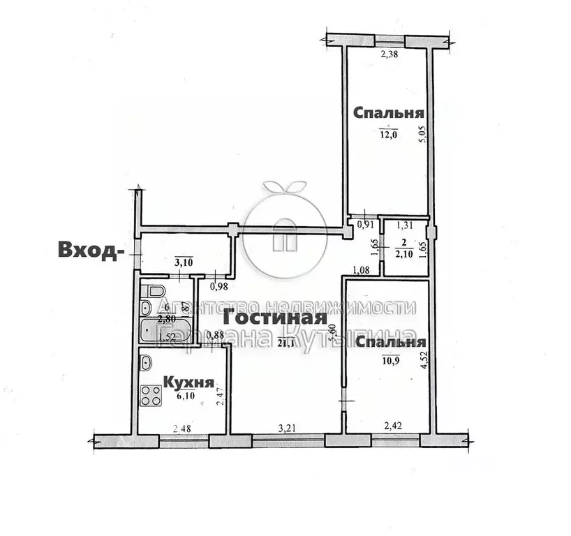 3-к кв. Волгоградская область, Волгоград ул. Козака, 13 (58.0 м) - Фото 1