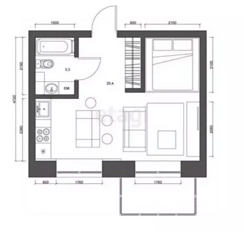 Студия Адыгея, Тахтамукайский район, Старобжегокайское с/пос, Новая ... - Фото 2