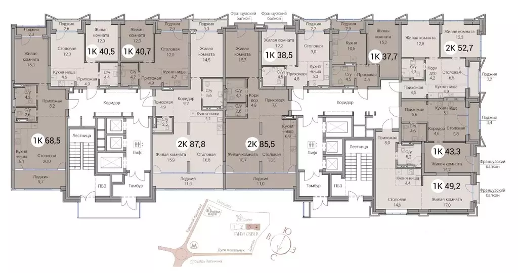 3-к кв. Новосибирская область, Новосибирск Овражная ул., 2А (87.8 м) - Фото 2
