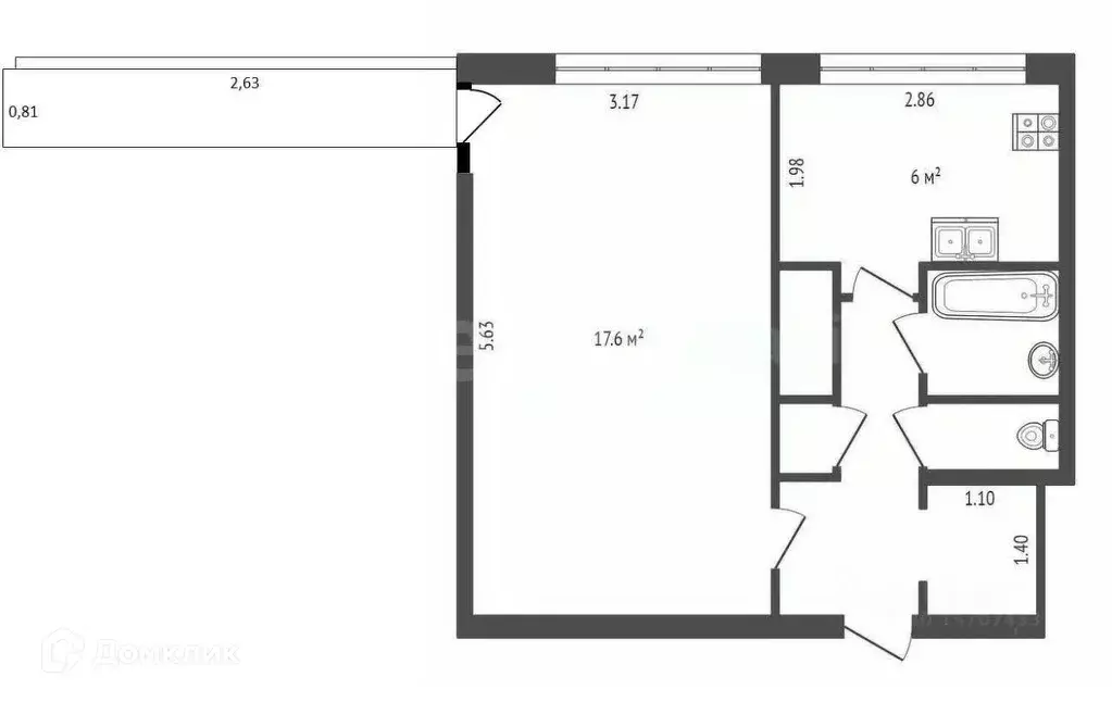 Продаётся 1-к квартира, 32.9 м - Фото 0