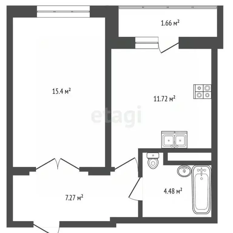 1-к кв. Ярославская область, Ярославский муниципальный округ, пос. ... - Фото 2