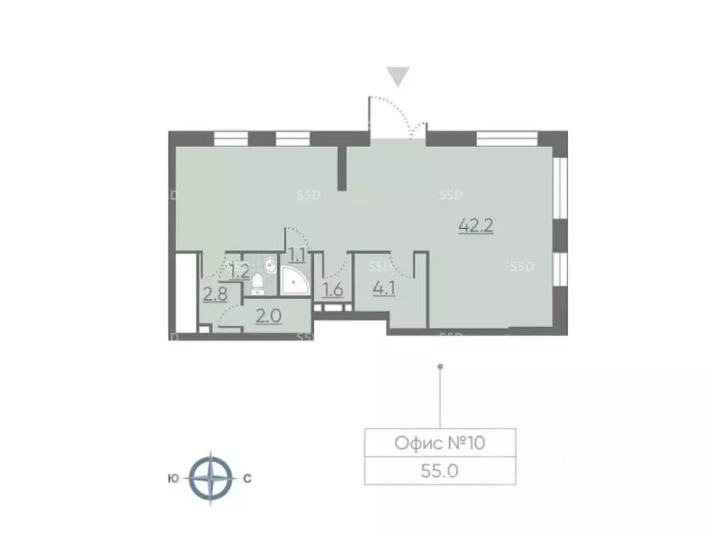 Торговая площадь в Москва Лучи-2 жилой комплекс (55 м) - Фото 2