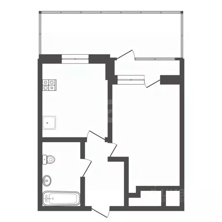 1-к кв. Тульская область, Тула ул. Купцов Гречихиных, 8 (36.7 м) - Фото 2