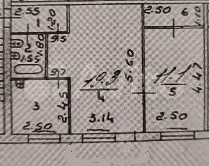 2-к. квартира, 45 м, 1/5 эт. - Фото 0