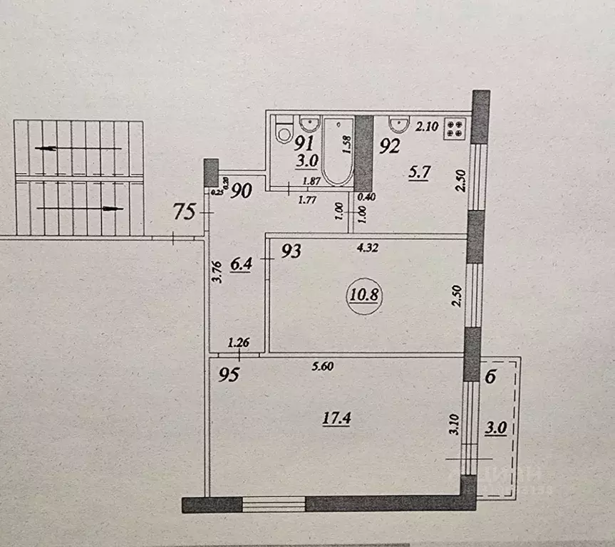 2-к кв. Самарская область, Самара Партизанская ул., 242 (44.0 м) - Фото 0