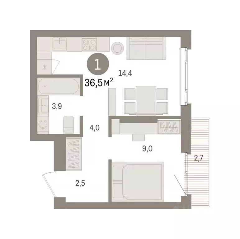 1-к кв. Свердловская область, Екатеринбург Сортировочный жилрайон, ... - Фото 1